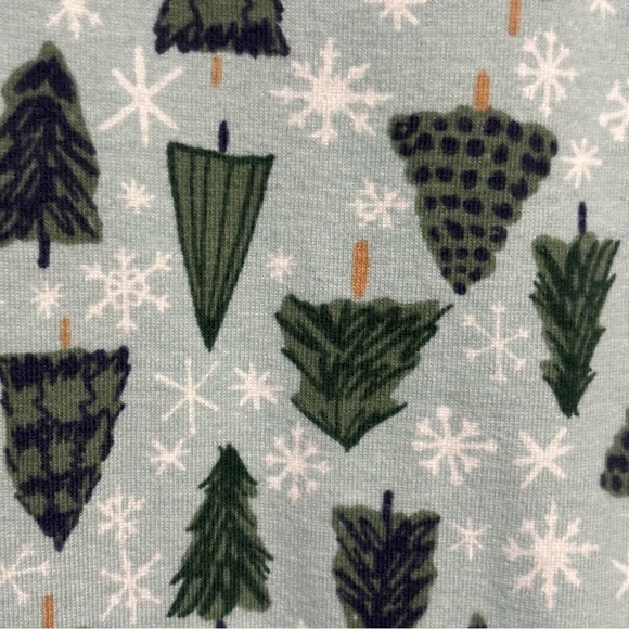 LC Lauren Conrad LT Pajama pants pine xmas trees Soft green winter snow LIKE NEW - Picture 5 of 12